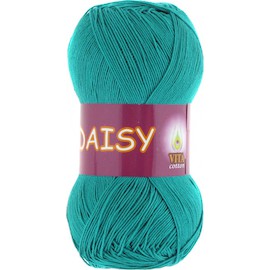 Пряжа Vita-cotton "Daisy" 4410 Морская волна 100% мерсеризованный хлопок 295 м 50 м